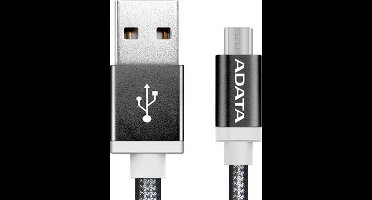 ADATA 1m, USB2.0-A/USB2.0 Micro-B 1m USB A Micro-USB B Zwart