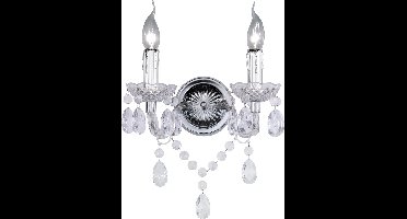 REALITY LÜSTER Wandlamp - Chroom - excl. 2x E14 - Behang Transparent