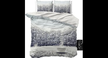 Sleeptime Winter Coffee - Dekbedovertrekset - Lits-Jumeaux - 240x200/220 + 2 kussenslopen 60x70 - Grijs