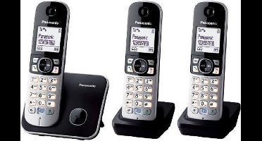 Panasonic KX-TG6813NLB - Trio DECT telefoon - Zwart/Zilver