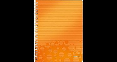 Leitz WOW Schrijfblok A4 Plastic Voor- en Achterblad Gelijnd Oranje