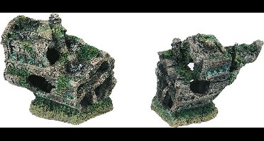 Flamingo Aquarium decoratie Boot 2 Delen - 22 x 8 x 12 cm