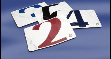 Place Mats - Set √† 4 placemats van zeildoek, in 4 kleuren -  - 28x33 cm