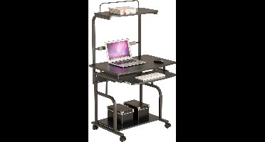 Piranha NEON Bureau & Computerbureau Antraciet/Zwart – Toetsenbordlade & Planken