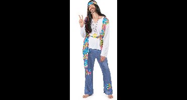 Vegaoo - Hippie Flower Power outfit voor heren