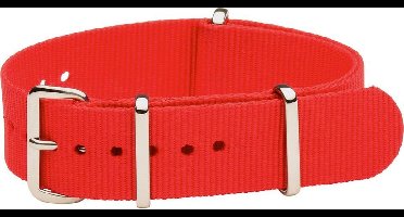 Premium Red Nato strap 20mm - Horlogeband Rood