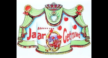 PartyXplosion Kroonschild - Jaar Getrouwd - Multicolor