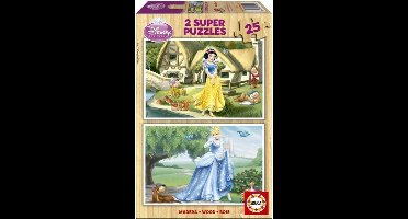 Educa HOUT: Portret van prinses - 2 x 25 stukjes