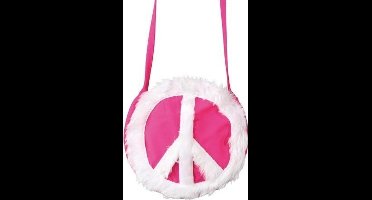 "Roze hippie tas - Verkleedattribuut - One size"