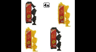 4x Crepe guirlande brandveilig zwart/geel 24 meter