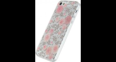 Xccess TPU/PC Case Apple iPhone 5/5S/SE Transparent/Floral Rose
