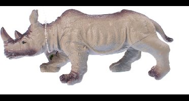 Johntoy Neushoorn Animal World 26 Cm Grijs