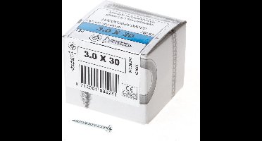 ASF Fischer Fischer Spaanplaatschroef platkop verzinkt pozidriv 3.0 x 30mm (Prijs per 200 stuks)