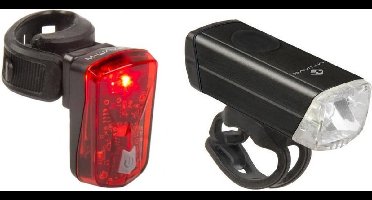 M-wave Verlichtingsset Atlas 20 Usb Led Batterij Zwart