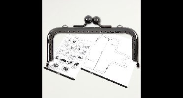 Creativ Company portemonnee gesp kit 10 cm donkergrijs - knutselset.