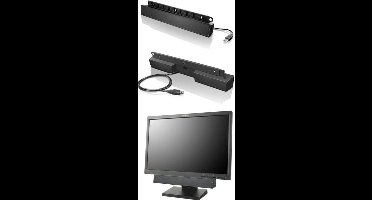 Lenovo - USB-soundbar - zwart