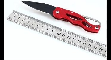 16CM outdoor survival mes - rood / zwart