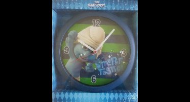 Wandklok Smurf Tastic - Klok - Rond - Kunststof - Ø25 cm - Blauw