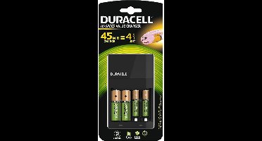 Duracell CEF14 AA-oplader + batterijen 4x
