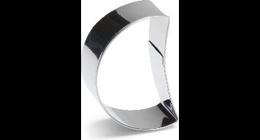 uitsteekvorm Maan 6 cm RVS zilver