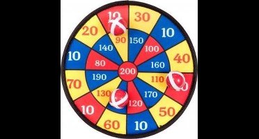 Kids Fun Dartbord Klittenband 28 Cm 4-delig