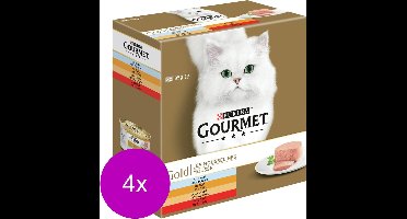 Gourmet Gold Mousse Rund - Kattenvoer - 4 x Mix 8x85 g
