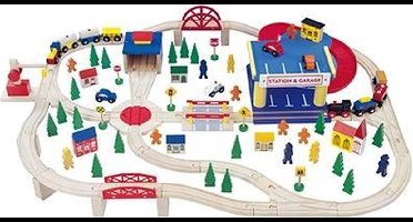 Treinbaan met garage Mentari 6125