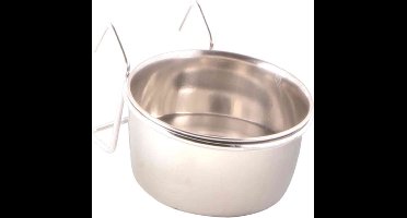 Trixie voerbak met houder om op te hangen rvs - 150 ml 7 cm - 1 stuks