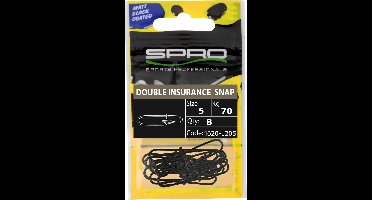 Spro Matte Black Double Insurance Snap - Maat : size 1 - 15 kilo (11 pcs)