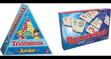Spellenbundel - 2 Stuks - Triominos Junior & Rummikub