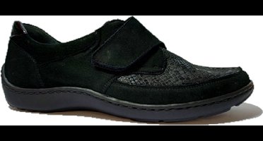 Waldlaufer Klittenbandschoen 496H31 350 001 Zwart Stretch