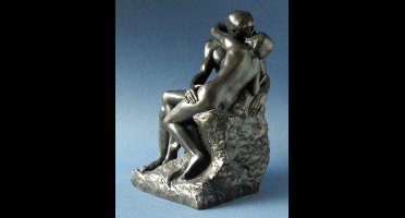 Maddeco - beeldje - de kus - Rodin - bronskleurig polystone