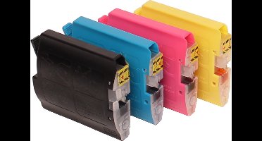ABC huismerk Set 4x inkt cartridge geschikt voor Brother LC970 LC1000 DCP130C DCP330C DCP330CN DCP350C DCP350CJ DCP350 DCP353C DCP357C DCP520 DCP525C