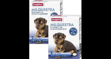 Beaphar Milquestra Pup - Anti wormenmiddel - 2 x Rund 2 tab 0.5 Tot 10 Kg