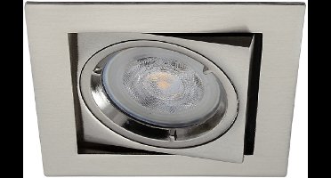 Dimtone inbouwspot Arend -Vierkant RVS Look -Philips Warm Glow -Dimbaar -4.9W -Philips LED
