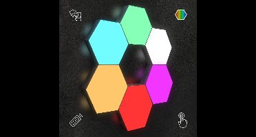 Hexagon Led Panelen - Touch & Afstandsbediening - RGB Led verlichting - Gaming - 6 stuks - Kerstcadeau