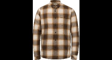 Cast Iron - Overhemd Ruit Bruin - L - Heren - Slim-fit