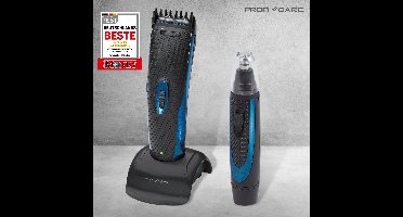 ProfiCare PC-HSM/R 3052 -Tondeuse/Baardtrimmer - Oor- en neushaartrimmer - Zwart, Blauw