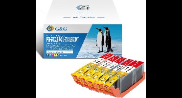 G&G Canon PGI-570/CLI-571 XL - Huismerk Inktcartridge - Zwart / Cyaan / Magenta / Geel