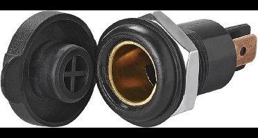 ProPlus Inbouwdoos - DIN - 12/24 Volt - 16 Ampère - Ø 18 mm - Zwart