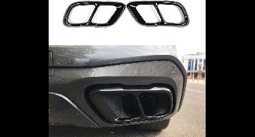 Zwart uitlaatsierstuk M voor Bmw X5 G05 X6 G06 X7 G07 trim tip decoratie lijsten Styling