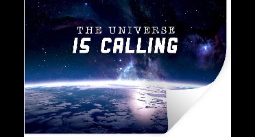 Muurstickers - Sticker Folie - Quotes - 'The universe is calling' - Spreuken - Jongens - Kids - Kinderen - Jongetje - 30x20 cm - Plakfolie - Muurstickers Kinderkamer - Zelfklevend Behang - Zelfklevend behangpapier - Stickerfolie