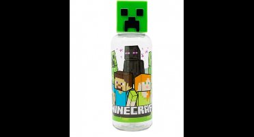 Minecraft 3D drinkfles - waterfles - 560 ml - Plastic - BPA-vrij