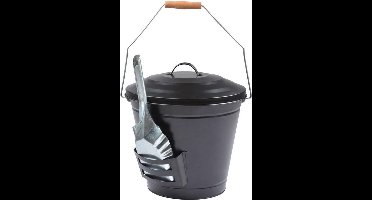 Esschert Design -  Asemmer met schep - Haardvuur accessoires - Staal - Zwart