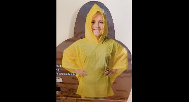 Regenponcho volwassenen rood