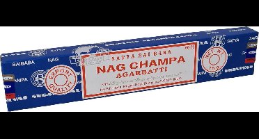 Satya Nag Champa Wierook - Agarbatti klassiek staafjes - Zoete & Aardse Geur - 3 x 15 gram - 3 stuks Wierookstokjes