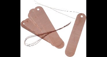 Nature hangetiketten koper 6 stuks