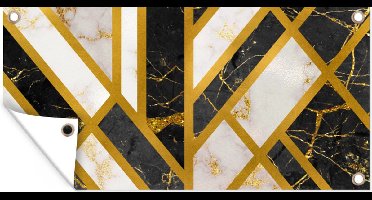 Tuinposter Marmer - Luxe - Design - 60x30 cm - Tuindoek