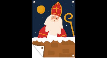 Tuin decoratie Sinterklaas - Sint - Decoratie - 30x40 cm - Tuindoek