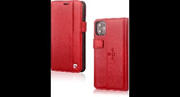 Pierre Cardin Rood hoesje iPhone 12 Mini - Book Case - Echt leder
